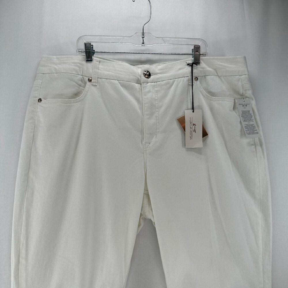 Melissa McCarthy Seven7 Jeans Womens 24 Pencil Slimming Silhouette Denim White - Picture 4 of 14